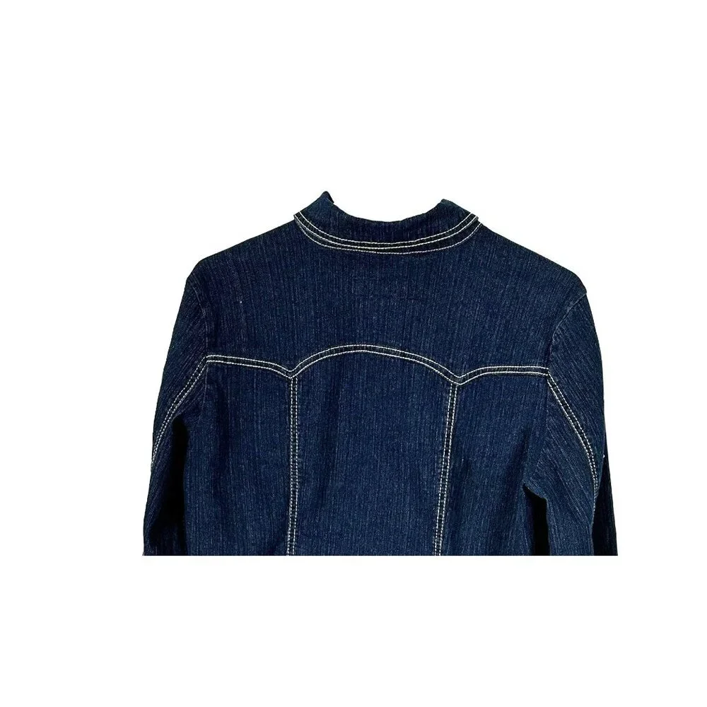 Baccin Size XL Women's Long Sleeve Blue Demin Jacket